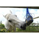 Blue mesh small hole net horse feed bag from equilibrium munch nets for slow munch snacks feeding