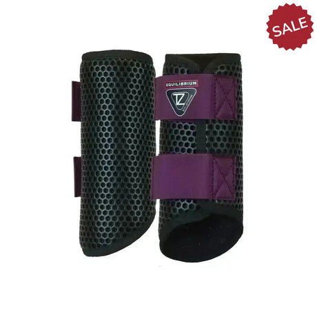 Equilibrium Tri-Zone Brushing Boots Black/Plum Large Black/Plum Brushing Boots