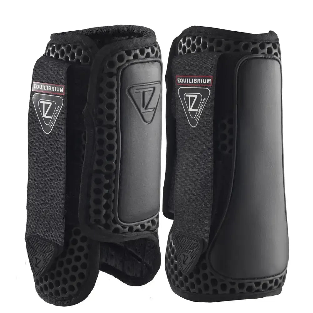 Equilibrium Tri-Zone Impact Sports Boots Black Front Large Black Cross Country Boots