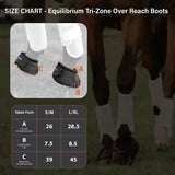 Black equilibrium tri-zone reach boots with mesh upper and adjustable straps reach boots tested for protection