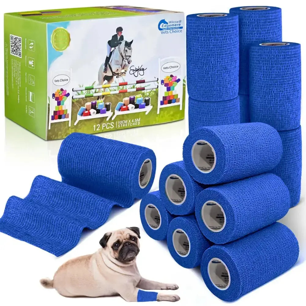 Equimed 10Cm Vetwrap 12 Wraps 10 cm X 12 Wraps Hyacinth Blue (05) First Aid & Health Care