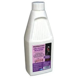 White plastic equimins air power bottle with purple label respiratory air power booster for equine cough mixture