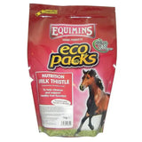 Red resealable equimins milk thistle pouch in 1kg to nutritionally support liver and maintain liver function in horses