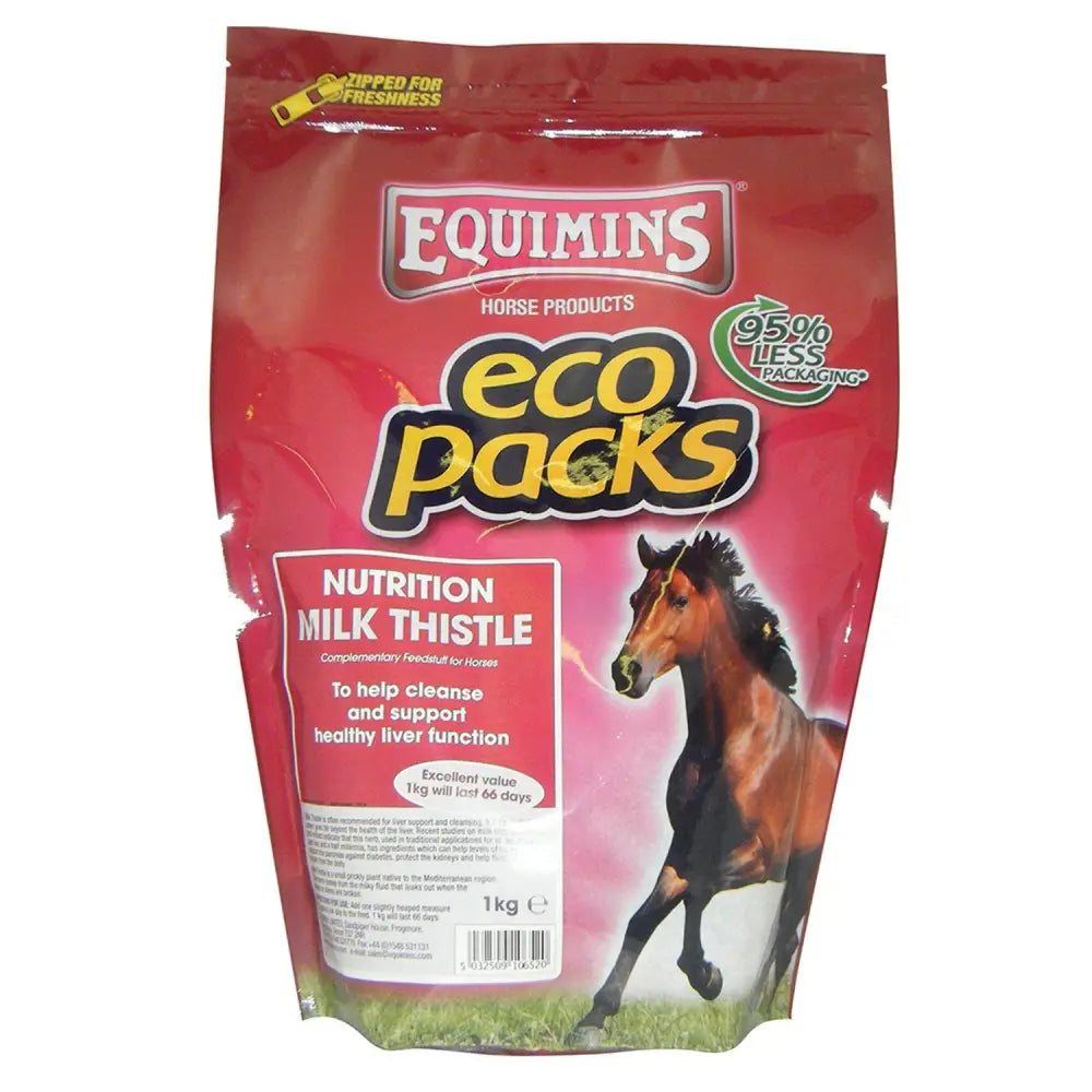 Equimins Milk Thistle 1 KG ECO PACK Horse Vitamins & Supplements Barnstaple Equestrian Supplies