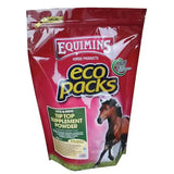 Red resealable pouch of equimins tip top supplement powder providing essential minerals for horse supplements