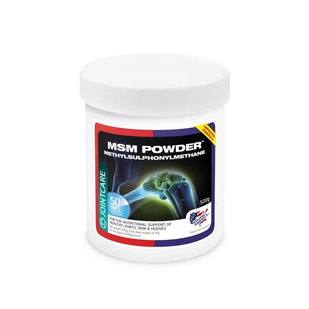 Equine America MSM Powder 500gm Equine Joint Supplements Barnstaple Equestrian Supplies