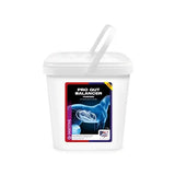 White plastic bucket with handle labeled pro gut balancer by digestive for equine america pro gut to support digestive health