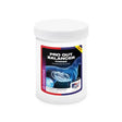 White plastic container of equine america pro gut balancer powder with blue and red label for digestive health support