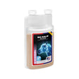 A clear plastic bottle of equine america kalm solution 1ltr with light brown liquid to settle stressed horses