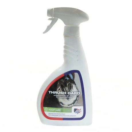 White plastic spray bottle equine america thrush gard with trigger nozzle to maintain healthy supple skin