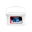 White plastic bucket with handle labeled uls-gard pellets by equine america for gastric health support