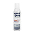 White aerosol can of equine products aluminium spray for bacterial infection protection on horses