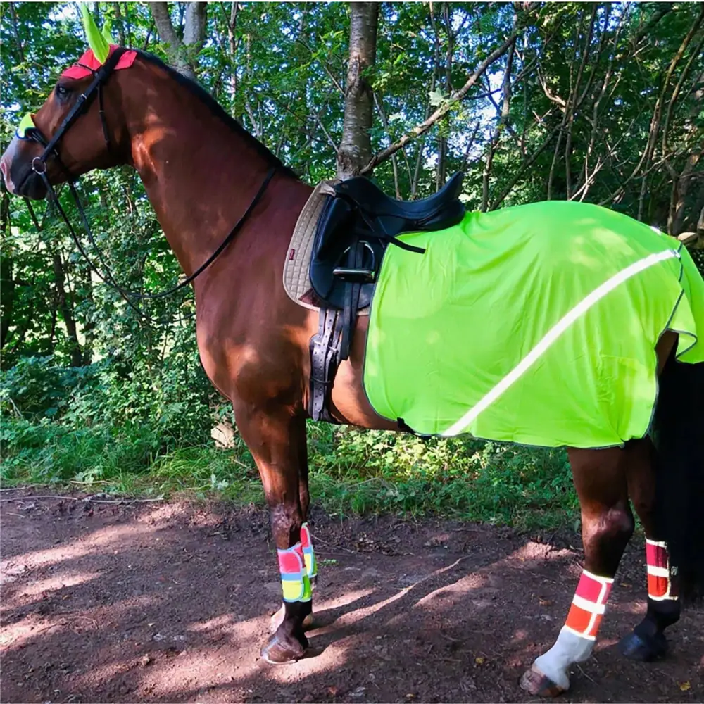 Equisafety Breathable Mesh Fly Quarter Sheets Yellow X Small Pony Exercise Sheets Barnstaple Equestrian Supplies