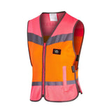 Equisafety Childrens Hi-Vis Waistcoats Multi-Coloured Pink / Orange Childs - 4 - 8 Years Hi-Vis Barnstaple Equestrian Supplies