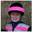 Equisafety Flashing LED Hi Vis Hat Band Pink EquiSafety Hi-Vis Barnstaple Equestrian Supplies