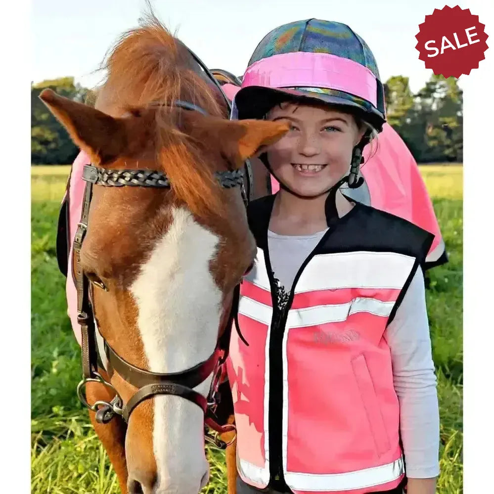Equisafety Hi Viz Waistcoat Plain Air Pink Small Waistcoats