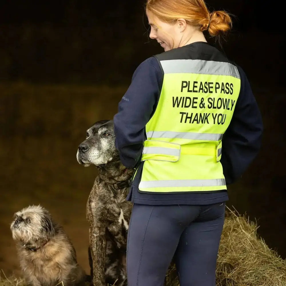 Equisafety Hi Viz Waistcoats Pass Wide & Slowly For Air Jackets Yellow Small Hi-Vis Barnstaple Equestrian Supplies