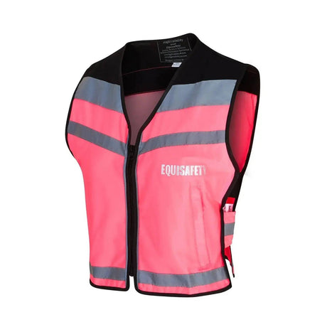 Equisafety Hi Viz Waistcoats Pass Wide & Slowly For Air Jackets Hi-Vis Pink Small Barnstaple Equestrian Supplies