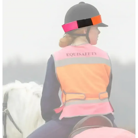 Equisafety Multi-Coloured Hatband Pink/Orange Riding Hat Bands