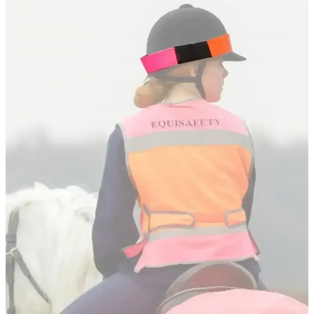 Equisafety Multi-Coloured Hatband Pink/Orange Riding Hat Bands