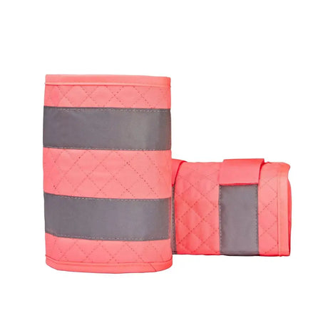 Equisafety Reflective Quilted Leg Wrap Hi Vis Horse Boots Red One Size Leg Wraps Barnstaple Equestrian Supplies