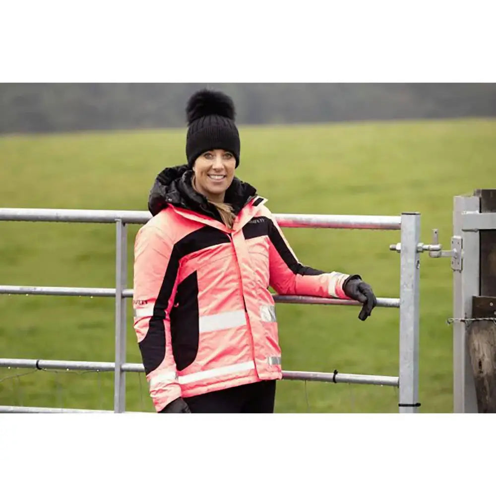 Equisafety Winter Inverno Reflective Hi Viz Riding Jackets Pink X Large Hi-Vis Barnstaple Equestrian Supplies