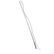 Black leather equisential economy lunge whip with a long slender handle and thin flexible lash for training use
