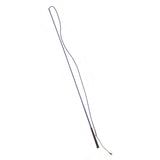 Black leather equisential economy lunge whip with long slender handle and thin flexible lash for riding training