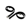 Black nylon stirrup leathers with silver toned metal buckle from equisential nylon stirrup collection