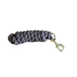 Gray braided rope lead with silver metal clip for equisential trigger leadrope perfect for secure handling