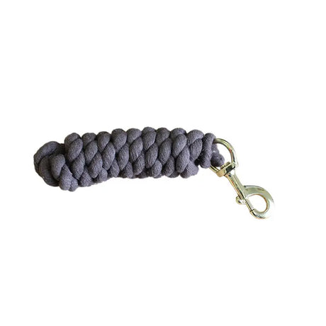 Gray braided rope lead with silver metal clip for equisential trigger leadrope perfect for secure handling