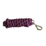 Purple braided rope keychain with silver carabiner clip from the equisential walsall leadrope collection