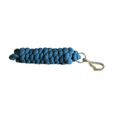 Blue braided rope keychain with silver metal carabiner clip from equisential walsall leadrope collection