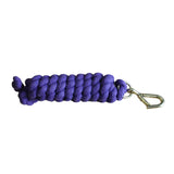 Purple braided rope keychain with silver metal carabiner clip from equisential walsall leadrope collection