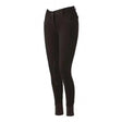 Black equitheme pro cotton everyday childs breeches with reinforced knee patches and sleek, form-fitting design