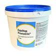 White plastic bucket with blue lid labeled equitop® pronutrin by boehringer ingelheim animal health supports gastric health