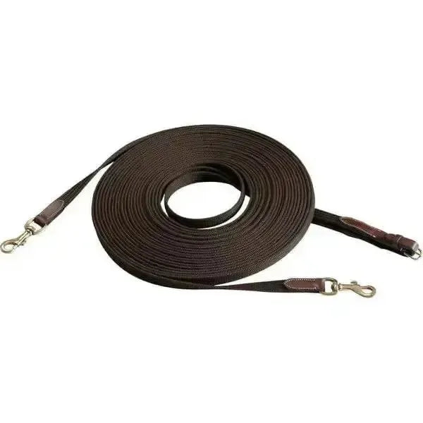 ERIC THOMAS Pro Double Lunging Draw Reins Brown Draw Reins