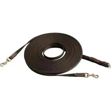 ERIC THOMAS Pro Double Lunging Draw Reins Brown Draw Reins