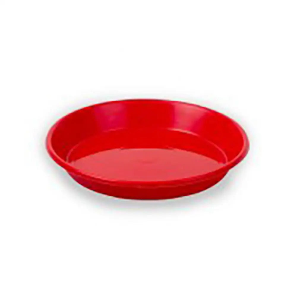 Bright red glossy plastic plant saucer for eton chick tray poultry feeder or chick tray poultry use