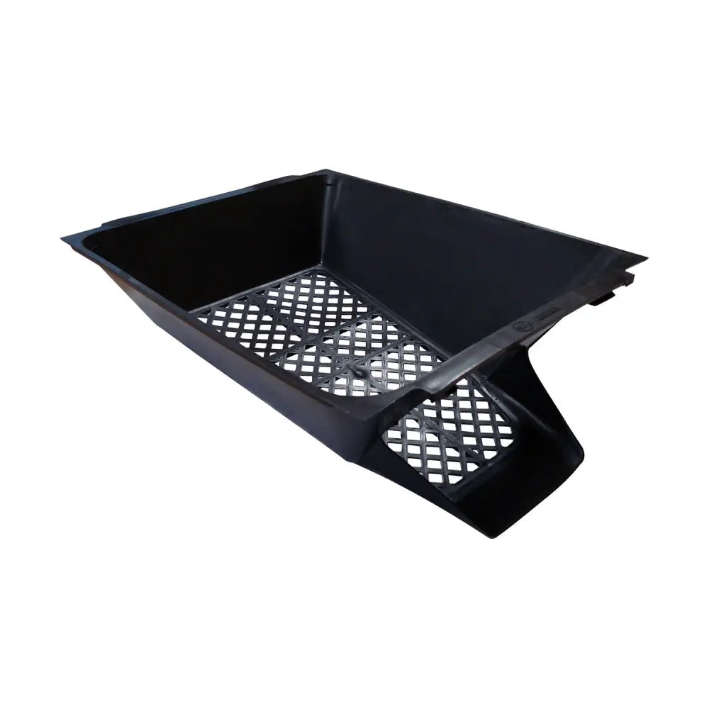 Black plastic garden seedling tray with grid base for eton nestomatic rollaway nest inserts and rollaway nest use