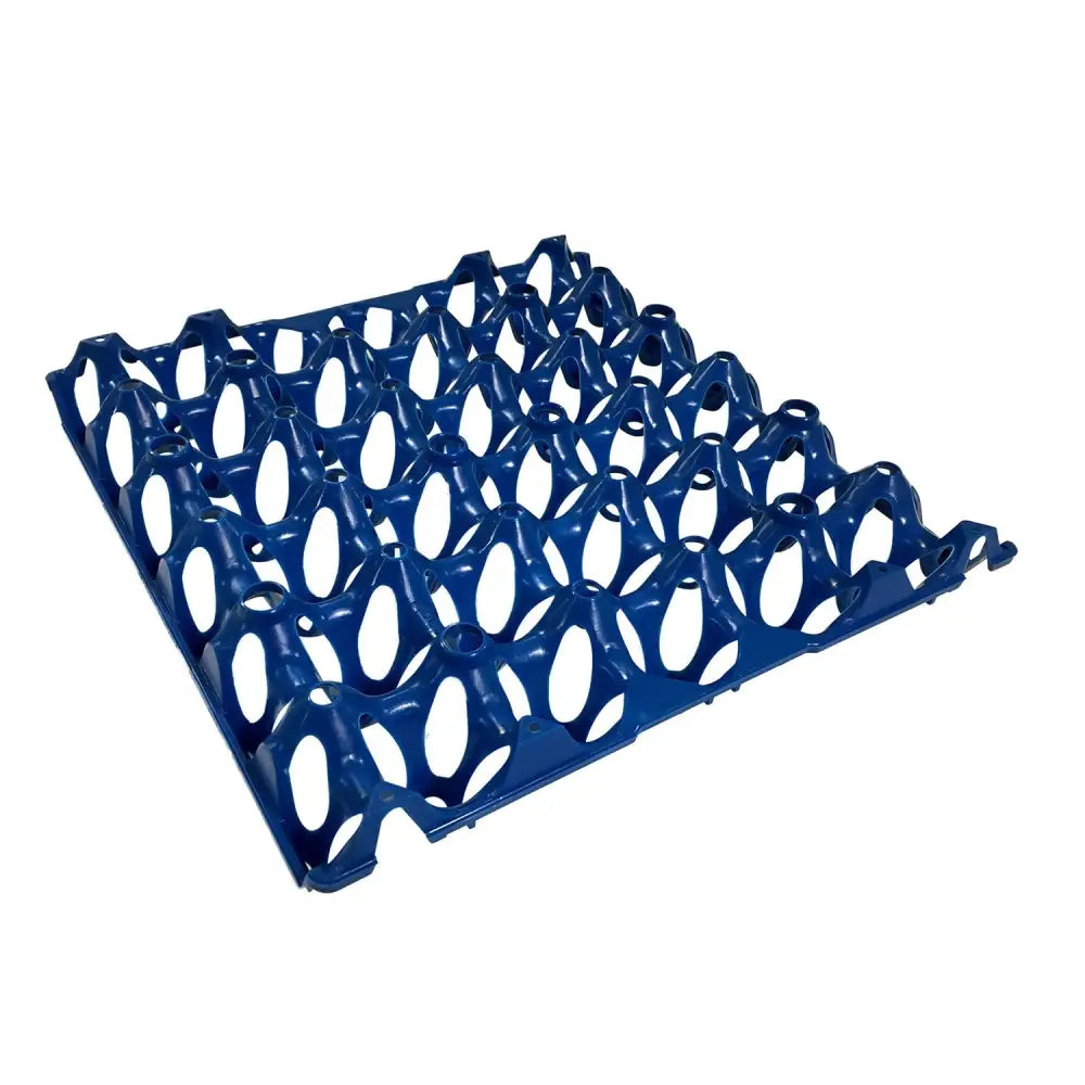 Blue eton plastic egg tray with flexible oval compartments made of durable plastic for easy egg storage