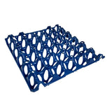 Blue eton plastic egg tray with flexible oval compartments made of durable plastic for easy egg storage