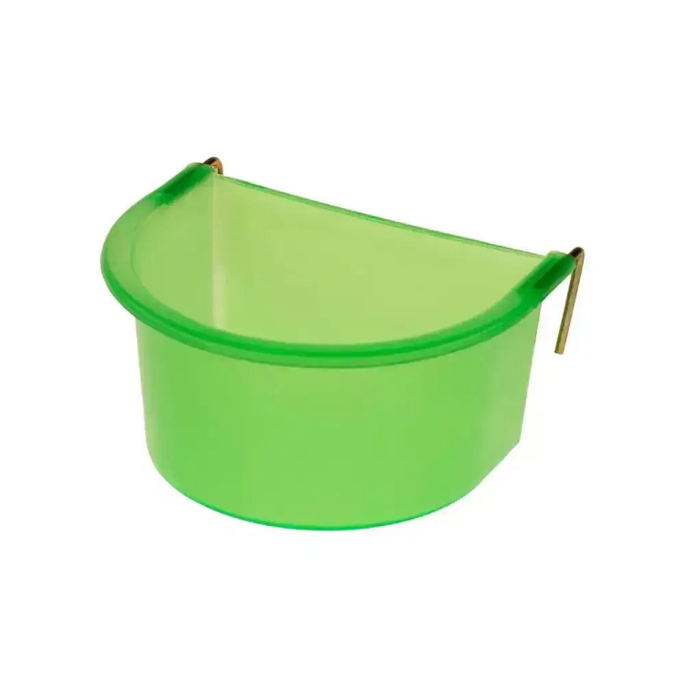 Eton plastic hook on d cup bright green translucent feeder made of quality robust plastic with strong gauge wire hooks