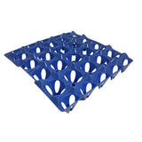 Blue robust plastic keyes tray with 20 circular indentations for eggs by eton plastic keyes