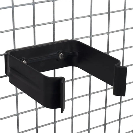 Black plastic wall-mounted eton plastic square nipple drinker fixing bracket for secure nipple drinker installation