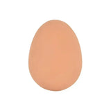 Beige eton rubber hen egg stress ball shaped like a realistic dummy rubber perfect as a brown nest egg toy