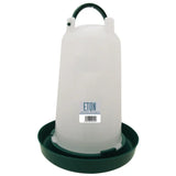 Eton ts poultry translucent plastic poultry drinker green with dark base and handle for easy use