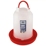 Red and translucent high quality robust plastic eton ts12 poultry drinker with handle for easy carrying