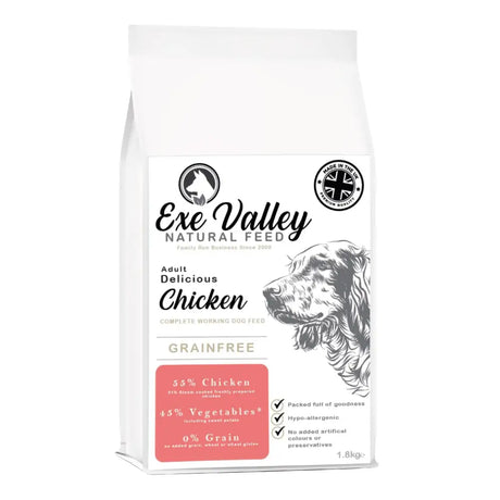 Exe Valley Grain Free Chicken Dry Dog Food 1.8Kg Dog Food Barnstaple Equestrian Supplies