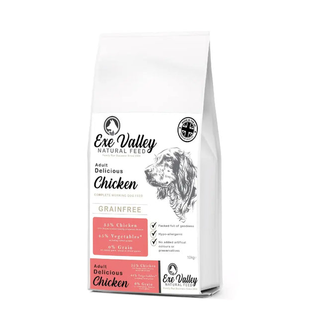 Exe Valley Grain Free Chicken Dry Dog Food 10kg Dog Food Barnstaple Equestrian Supplies